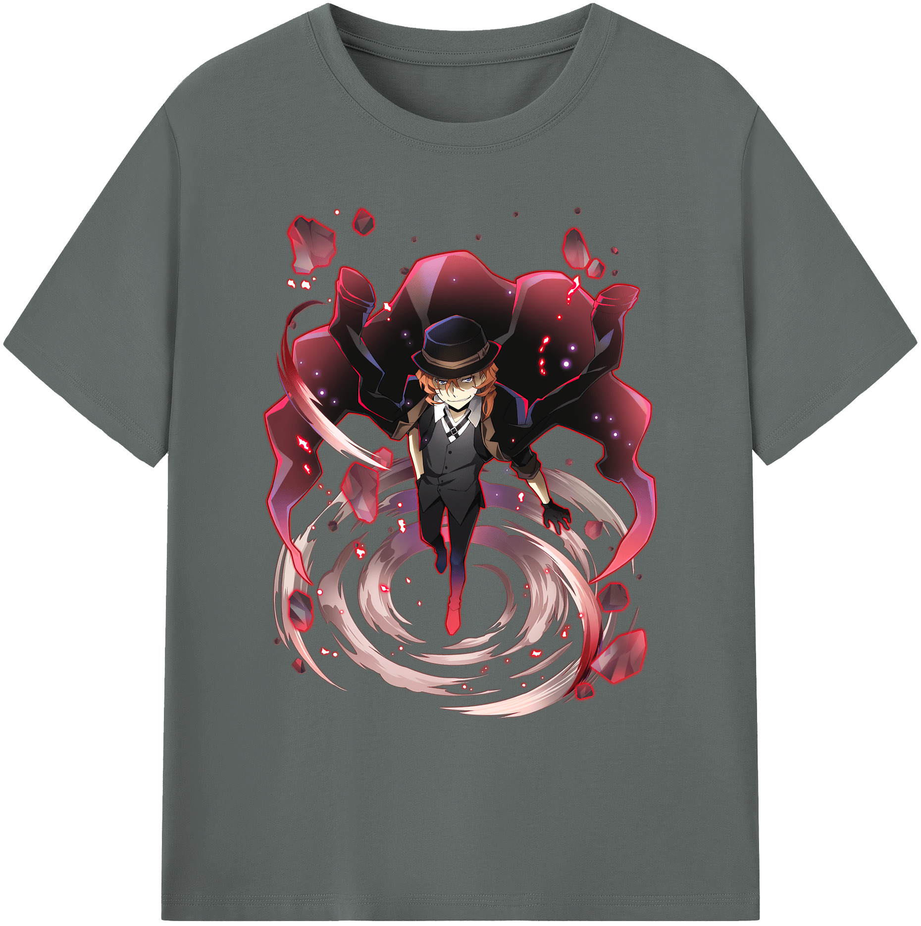 （画像用） 文豪ストレイドッグス Bungo Stray Dogs 綿100％ メンズ半袖Tシャツ｜肌触りやわらか＆通気性